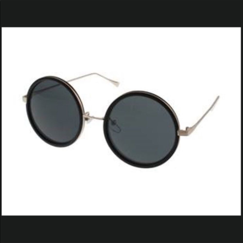 Round Black Trendy Sunglasses Sunnies